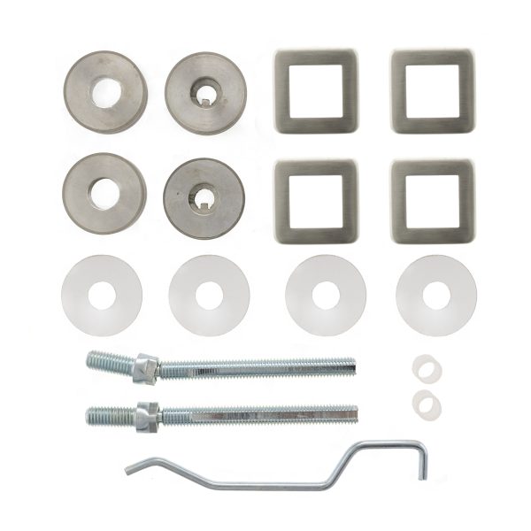 Atlantic Mitred Pull Handle Back to Back Fixing Kit 19mm - Satin Stainless Steel APHBBF19SQSSS
