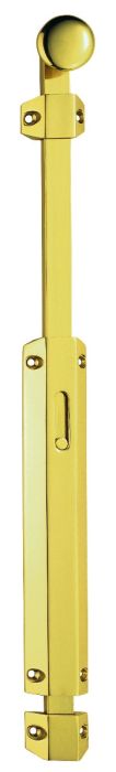 Carlisle Brass AQ82EX Surface Bolt C/W With 6 Inch Extended 32mm Knob 150mm Polished Brass
