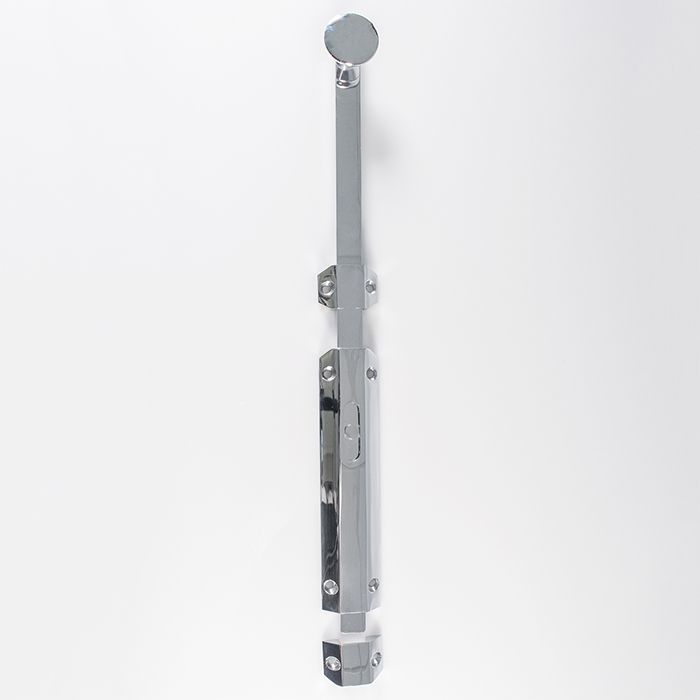 Carlisle Brass AQ82EXCP Surface Bolt C/W 2 Extruded & One Flat Keeper With 6 Inch Extended Bolt 32mm Knob 150mm Polished Chrome