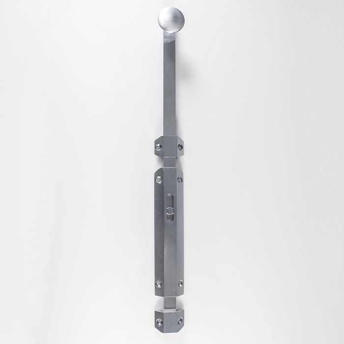 Carlisle Brass AQ82EXSC Surface Bolt C/W 2 Extruded & One Flat Keeper With 6 Inch Extended Bolt 32mm Knob 150mm Satin Chrome