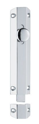 Carlisle Brass AQ83CP Surface Bolt C/W Extruded Keeper & Flat Keeper 202mm Polished Chrome