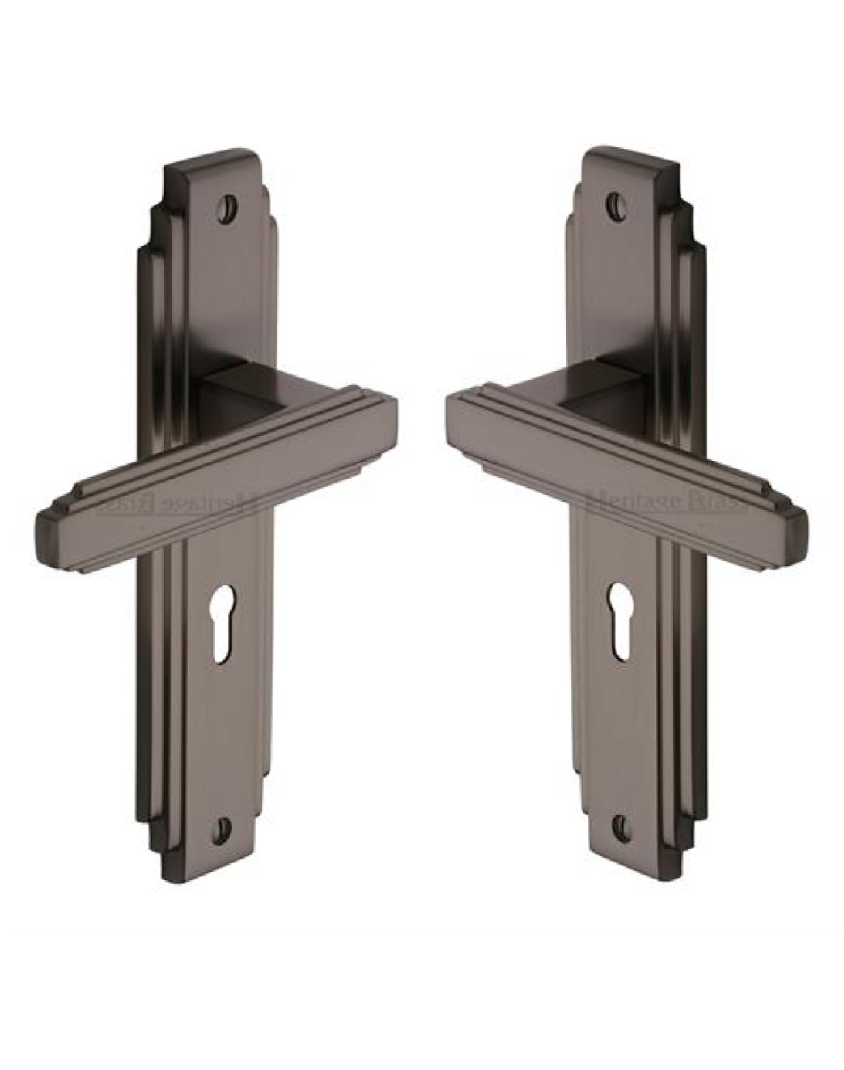 Heritage Brass AST5900-MB Door Handle Lever Lock Astoria Design Matt Bronze finish