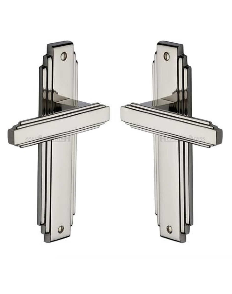 Heritage Brass AST5910-PNF Door Handle Lever Latch Astoria Design Polished Nickel finish