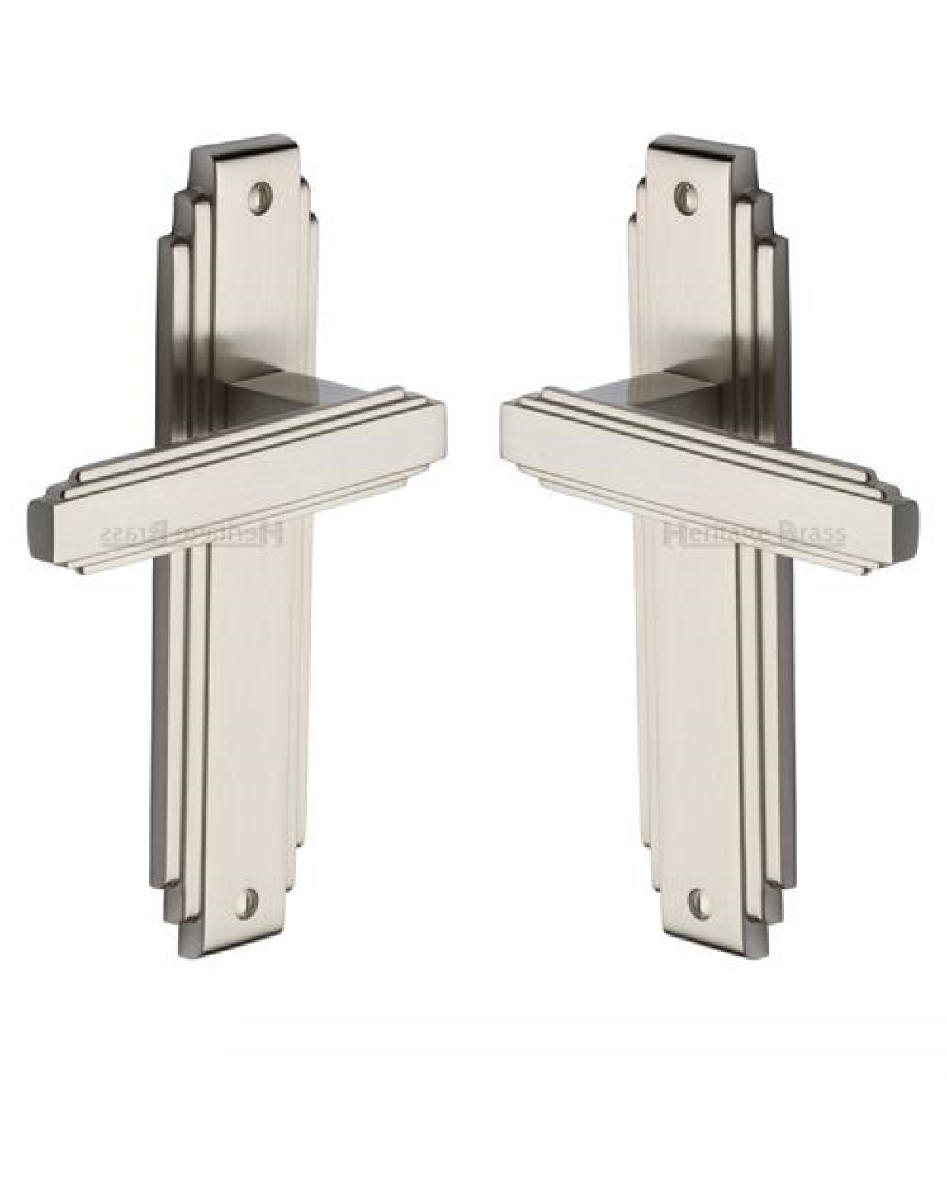 Heritage Brass AST5910-SN Door Handle Lever Latch Astoria Design Satin Nickel finish