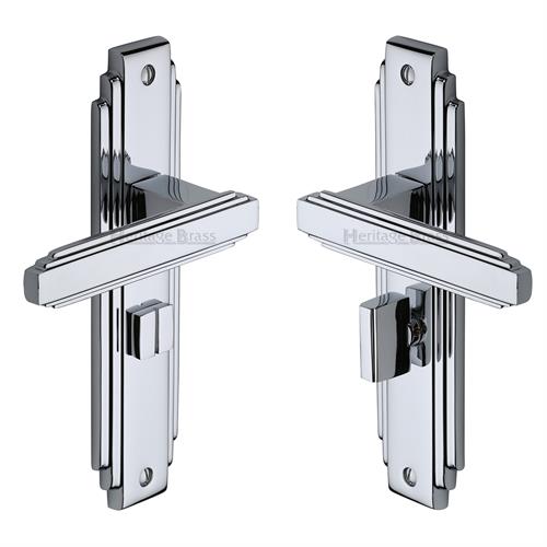 Heritage Brass AST5930-PC Door Handle for Bathroom Astoria Design Polished Chrome finish