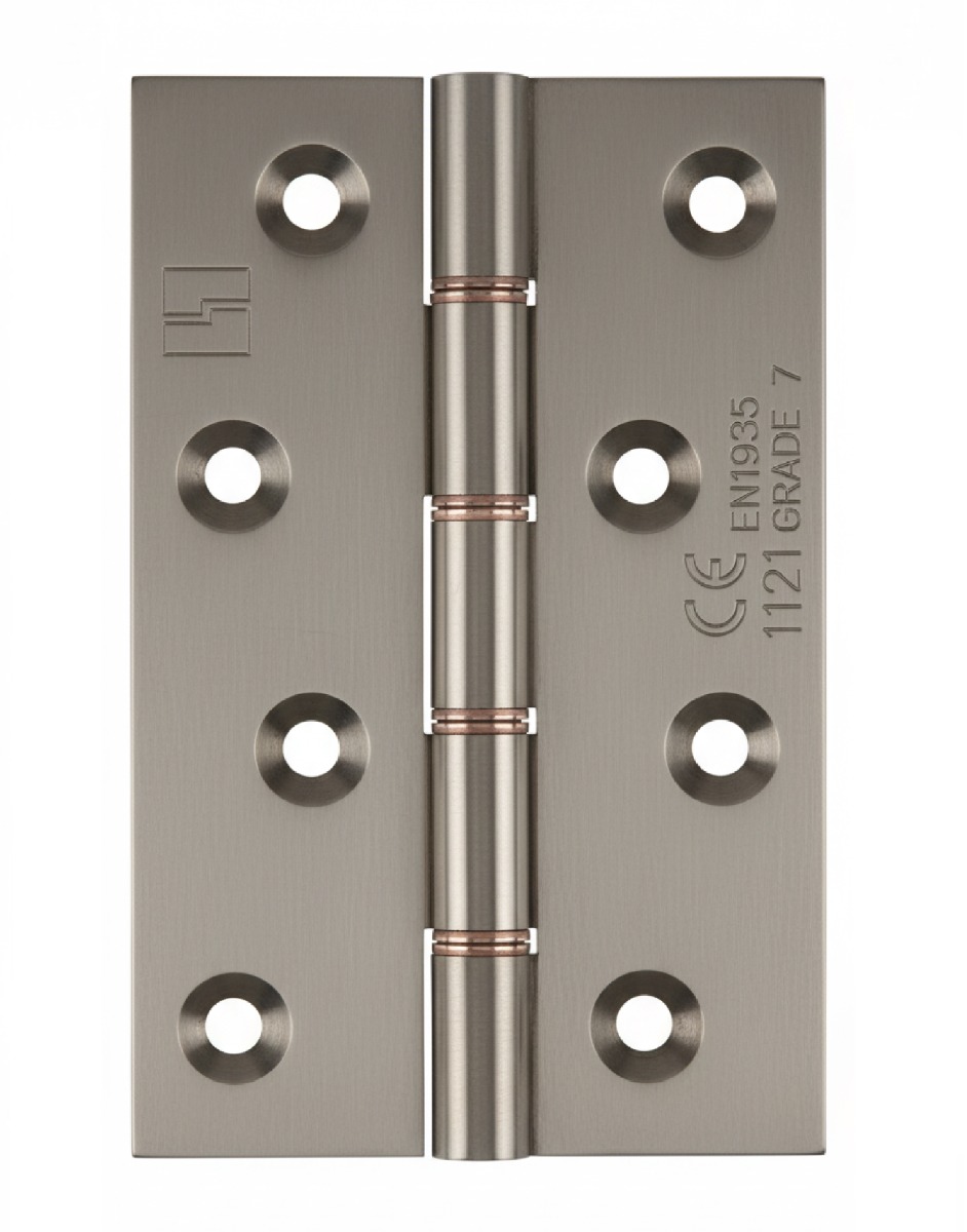 Simonswerk 1240CE Double Phosphor Bronze Washered Brass Butt Hinge CE marked FD30 fire rated 100mm x 65mm c/w Screws Antique Nickel
