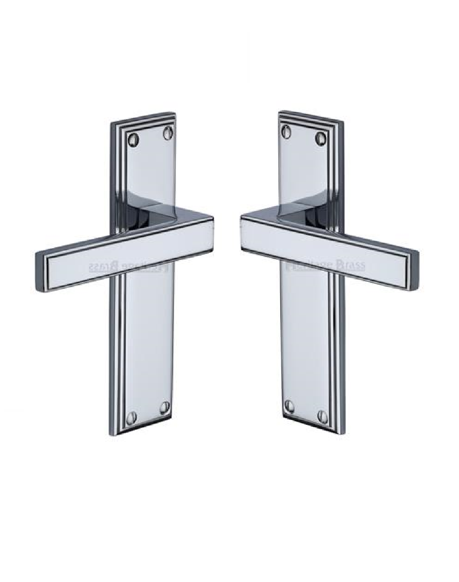 Heritage Brass ATL5710-PC Door Handle Lever Latch Atlantis Design Polished Chrome finish