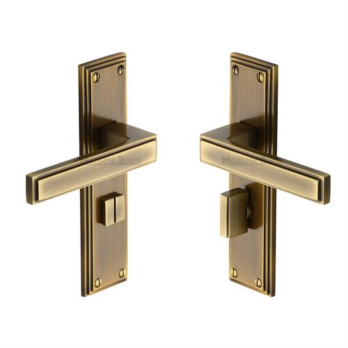 Heritage Brass ATL5730-AT Door Handle for Bathroom Atlantis Design Antique finish