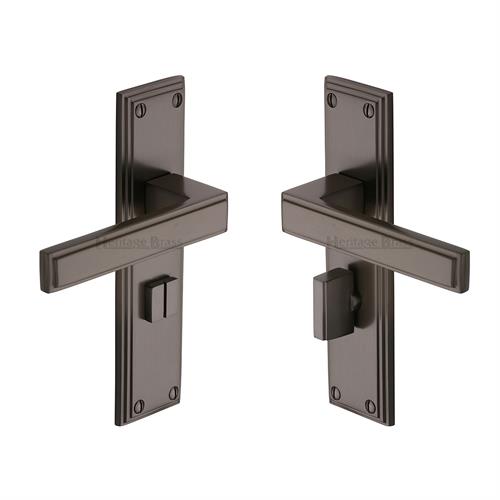 Heritage Brass ATL5730-MB Door Handle for Bathroom Atlantis Design Matt Bronze finish