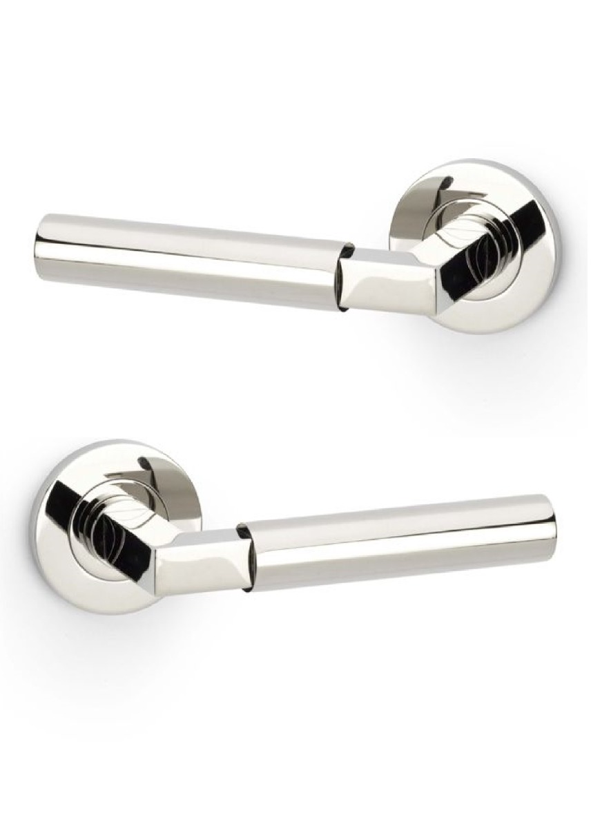 Alexander And Wilks Hurricane Lever Plain On 50X6mm Rose Pol Nickel Pvd AW201PNPVD