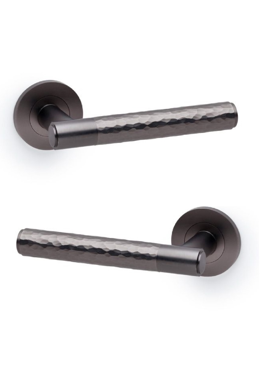 Alexander And Wilks Spitfire Lever Hammered On 50X6mm Rose Dark Bronze AW223DBZ
