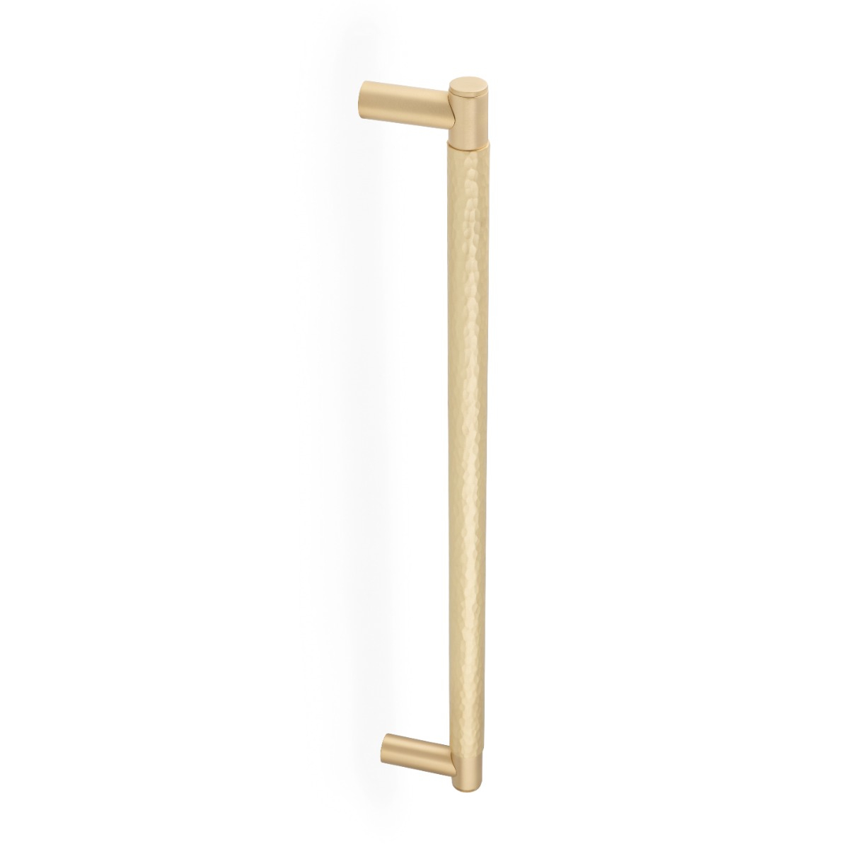 Spitfire Hammered Pull Handle-Satin Brass PVD 450mm Centre to Centre Alexander & Wilks AW503-450-SBPVD AW503-450-SB