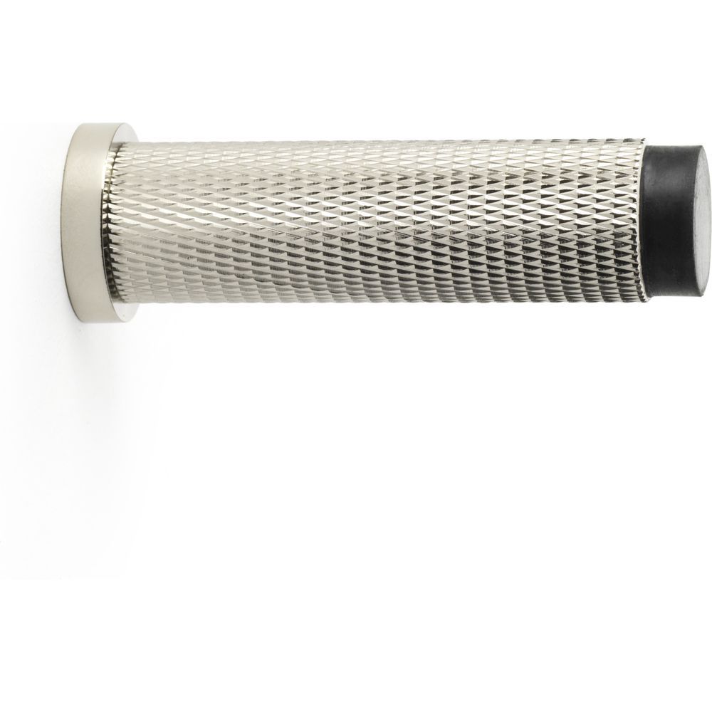 Alexander And Wilks Brunel Diamond Knurled 75mm Cyl Doorstop Satin Nickel AW600-75-SN