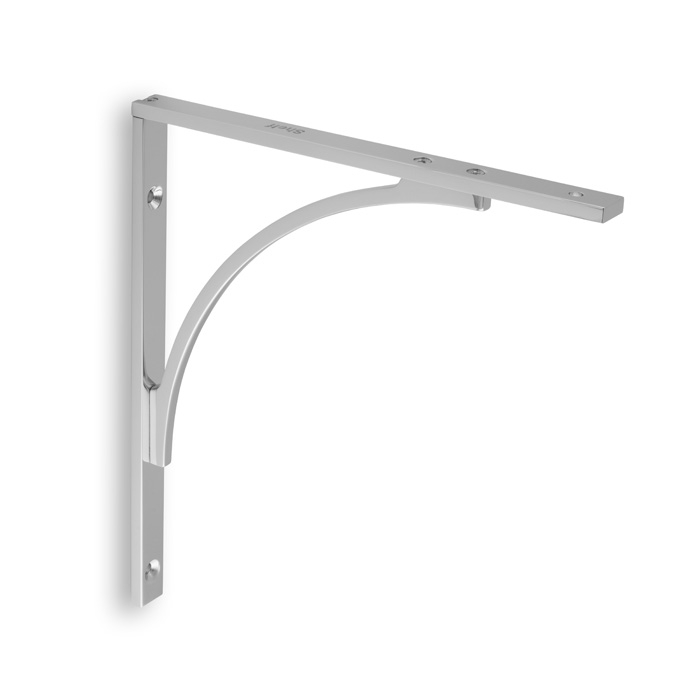 Eden Solid Brass Shelf Brackets Polished Chrome Alexander and Wilks AW740PC