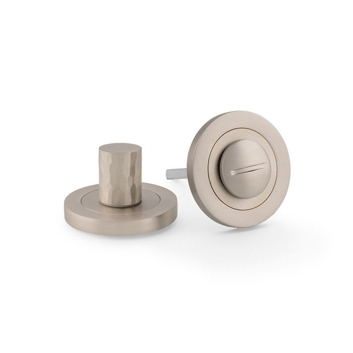 Alexander And Wilks Turn & Release Hammered On 50X6mm Rose Satin Nickel AW793SN