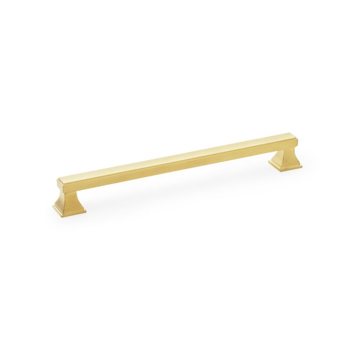 Alexander And Wilks Jesper Square Cabinet Pull 224mm C/C Satin Brass Pvd AW813-224-SBPVD