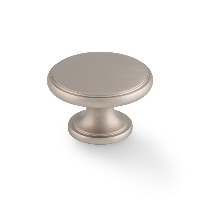 Alexander And Wilks Cambridge Round Cupboard Knob - 38mm Satin Nickel AW849-38-SN