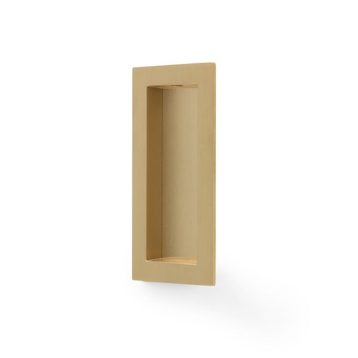 Alexander And Wilks Rectangular Flush Pull 100X45X13mm Satin Brass Pvd AW911-100-SBPVD