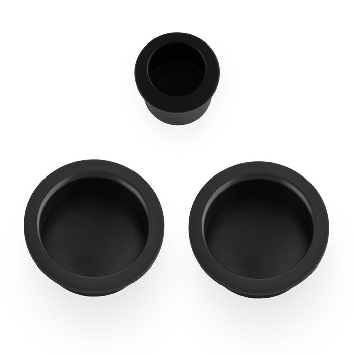 Sliding door pull Kit - 60mm-Black By Alexander & Wilks AW994BL