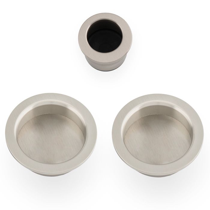 Sliding door pull Kit - 60mm-Satin Nickel By Alexander & Wilks AW994SN