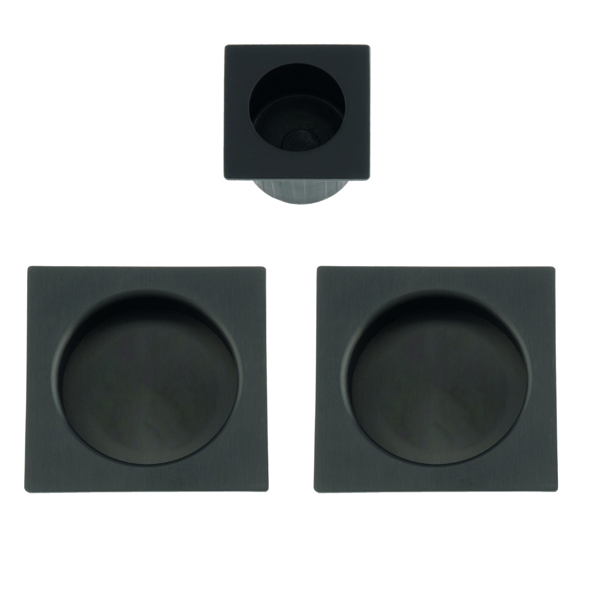 Sliding door pull Kit - 60mm Square-Dark Bronze PVD By Alexander & Wilks AW995DBZPVD