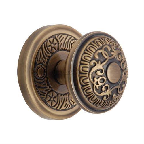 Heritage Brass AYD1324-AT Mortice Knob on Rose Aydon Design Antique finish