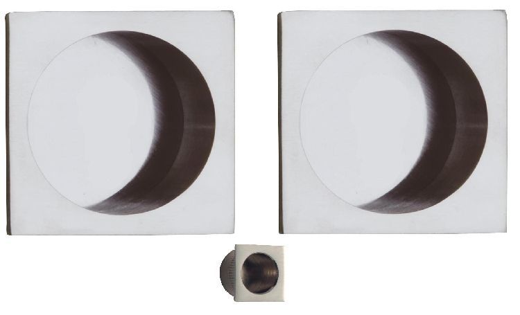 AGB Sliding Door Flush Pull Square - Satin Chrome B019301032