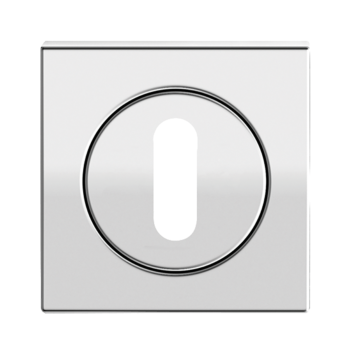 Karcher Design CEZ1341 BB 72 3 piece rose, standard keyhole Escutcheons polished stainless steel