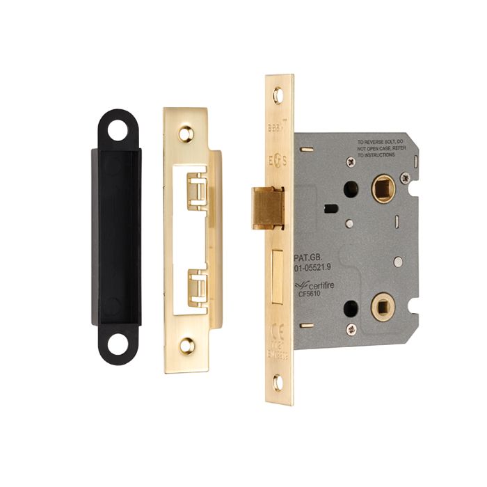 Eurospec BAE5030SB Easi-T Bathroom Lock 76mm Residential 76mm Satin Brass