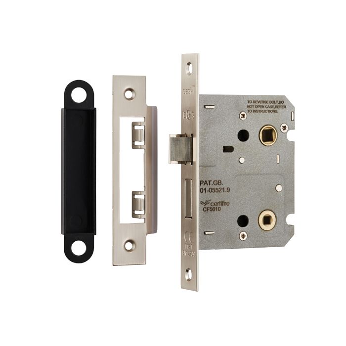 Eurospec BAE5030SN Easi-T Bathroom Lock 76mm Residential 76mm Satin Nickel