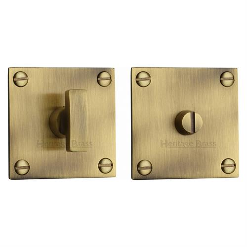 Heritage Brass BAU1555-AT Square Low profile Thumbturn & Emergency Release Antique finish