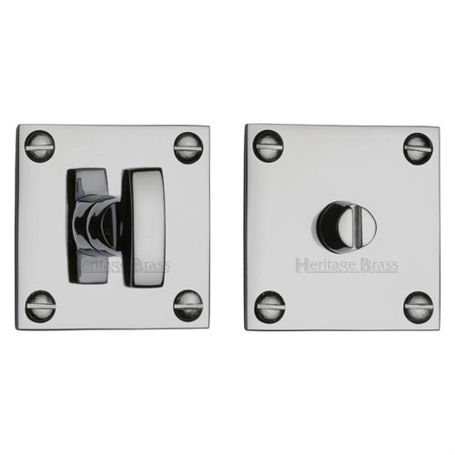Heritage Brass BAU1555-PC Square Low profile Thumbturn & Emergency Release Polished Chrome finish