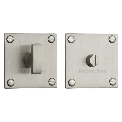 Heritage Brass BAU1555-SN Square Low profile Thumbturn & Emergency Release Satin Nickel finish
