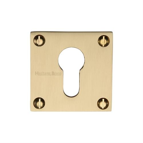 Heritage Brass BAU1558-SB Euro Profile Cylinder Escutcheon Satin Brass finish