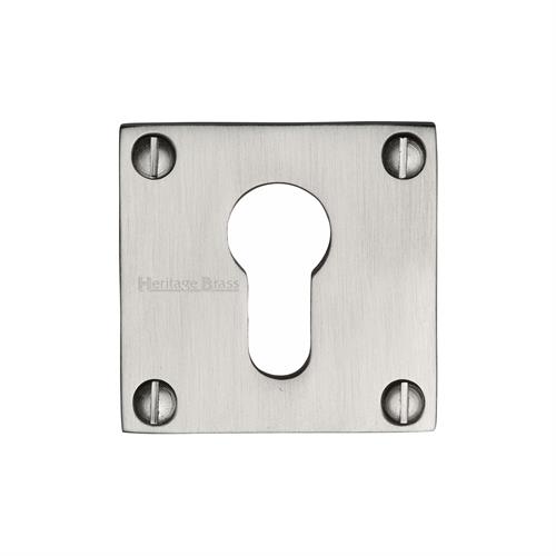 Heritage Brass BAU1558-SN Euro Profile Cylinder Escutcheon Satin Nickel finish