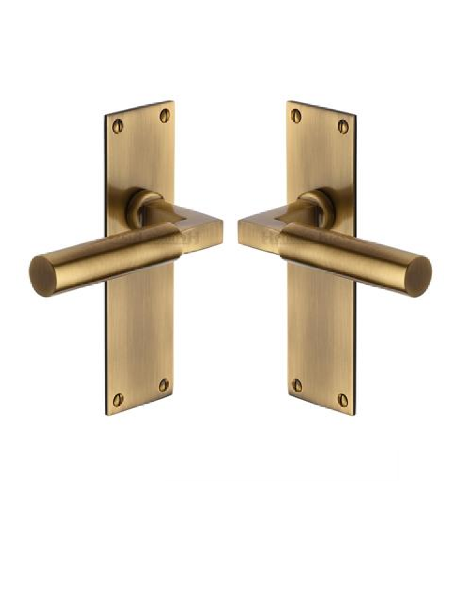 Heritage Brass BAU7310-AT Door Handle Lever Latch Bauhaus Design Antique finish