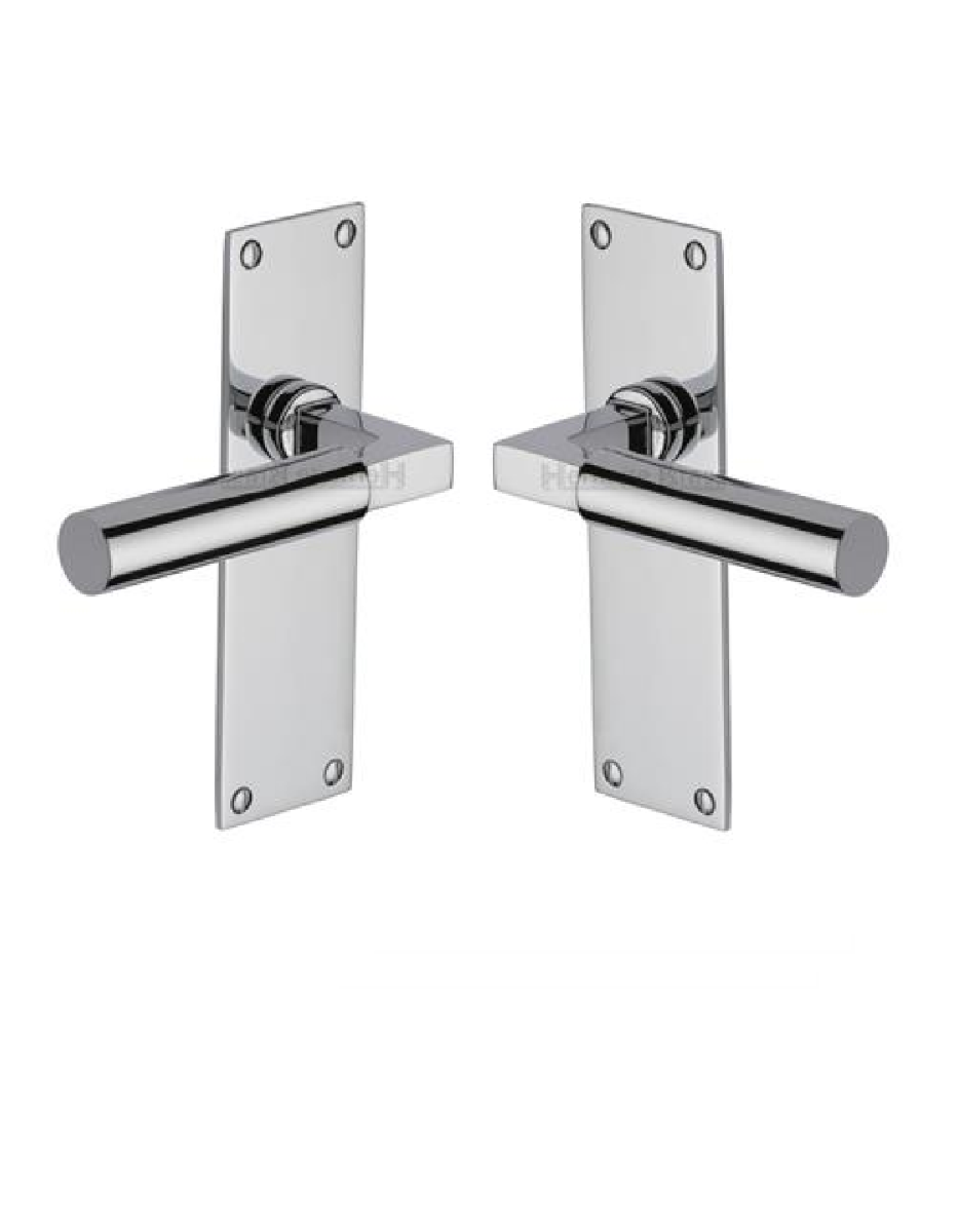 Heritage Brass BAU7310-PC Door Handle Lever Latch Bauhaus Design Polished Chrome finish