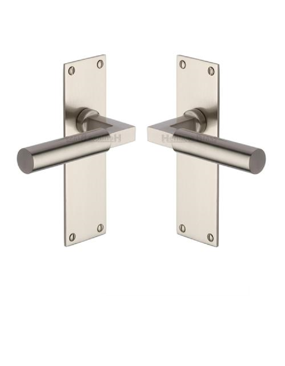 Heritage Brass BAU7310-SN Door Handle Lever Latch Bauhaus Design Satin Nickel finish
