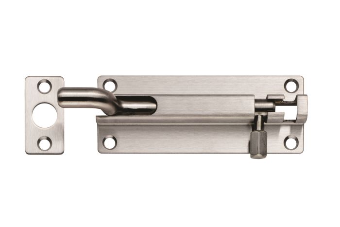 Eurospec BBT1100CR/SSS 100 X 38mm Cranked Barrel Bolt 100mm x 38mm Satin Stainless Steel