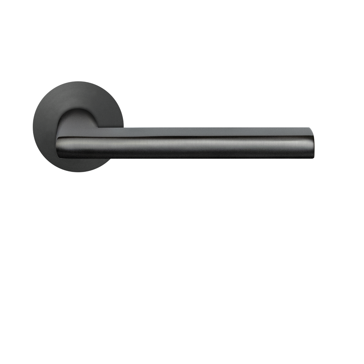 Karcher Design EPL54 Montana Door Handle on Round Plandesign rose in titan grey,