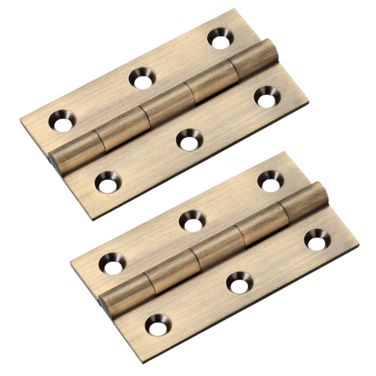 IRONZONE BHI64AB Solid Drawn Brass Butt Hinge - 64 x 35 - Antique Brass