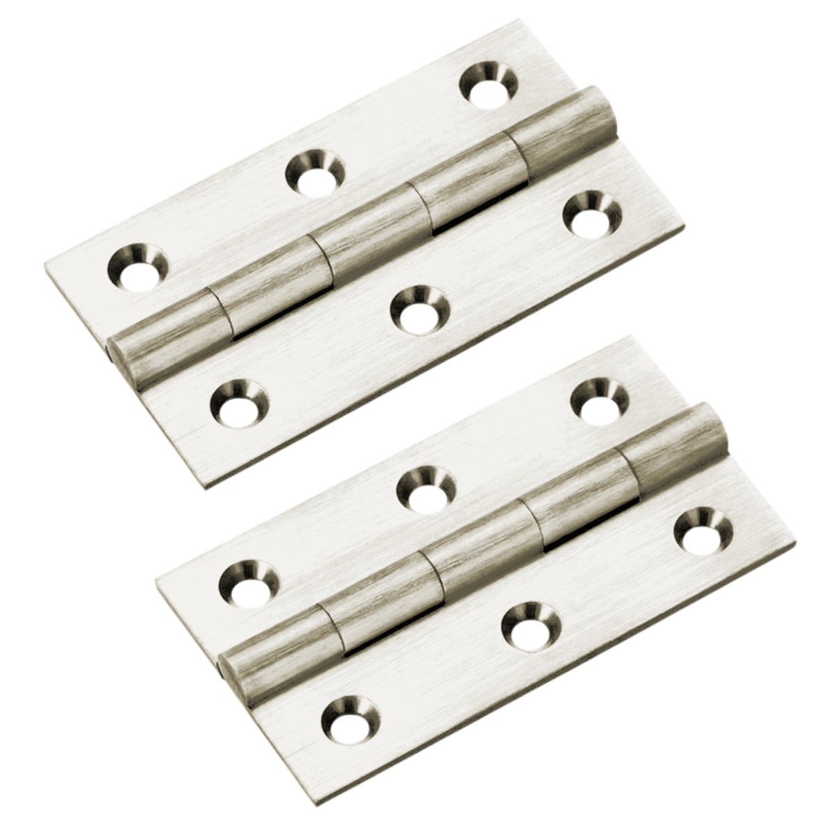 IRONZONE BHI64PN Solid Drawn Brass Butt Hinge - 64 x 35 - Polished Nickel