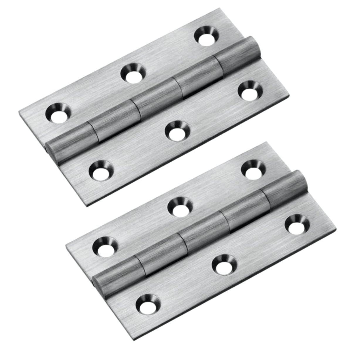 IRONZONE BHI64SC Solid Drawn Brass Butt Hinge - 64 x 35 - Satin Chrome