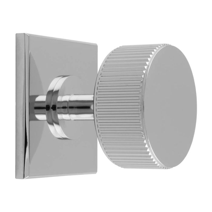 Carlisle Brass BP713CP40CP Lines Radio Knob on Backplate 40mm Polished Chrome