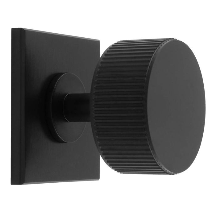 Carlisle Brass BP713MB40MB Lines Radio Knob on Backplate 40mm Matt Black