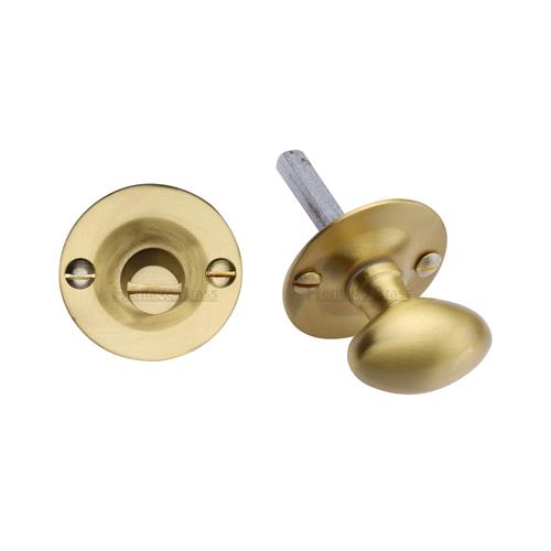 Heritage Brass BT15-SB Oval turn with release Satin Brass finish