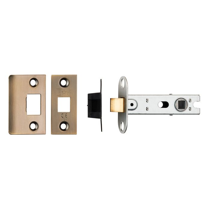 Eurospec BTL30AB 76mm Ce B/T Tubular Mortice Latch Square AB 76mm Antique Brass