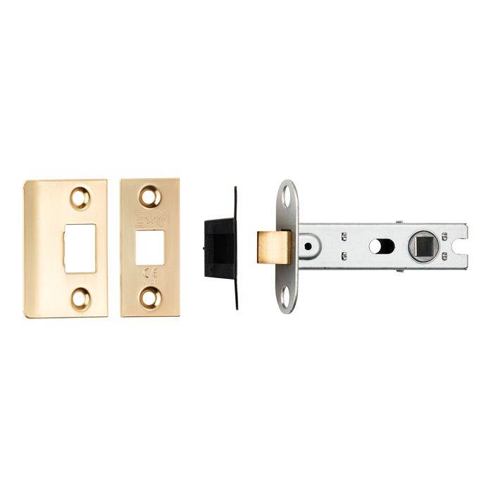 Eurospec BTL30SB 76mm Ce B/T Tubular Mortice Latch Square SB 76mm Satin Brass