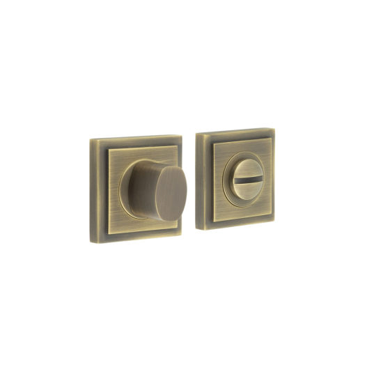 Burlington Turns & Releases Inner 3 Square Plain Rose Antique Brass