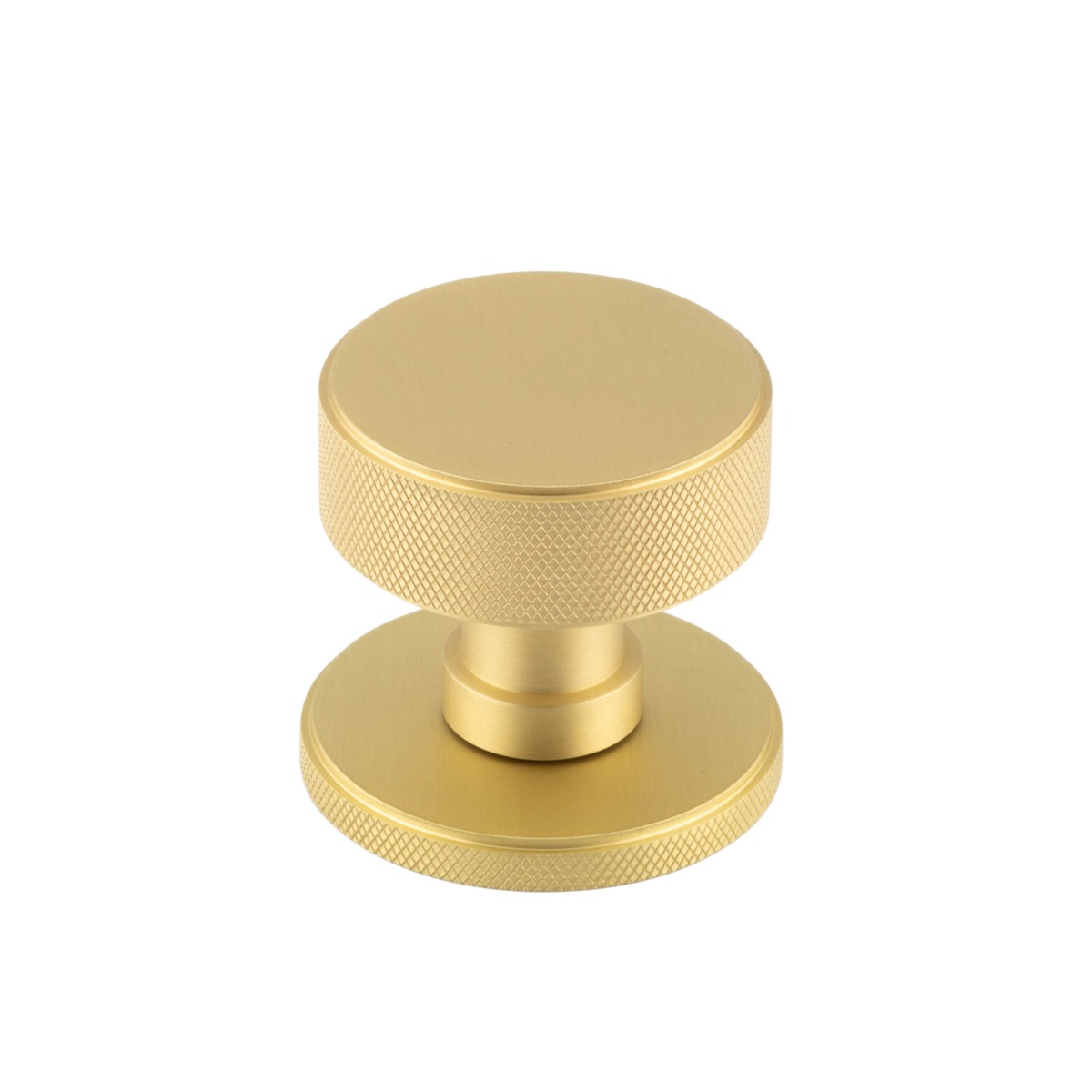 Frelan Burlington Westbourne Knurled Mortice Door Handles BUR102SB Satin Brass